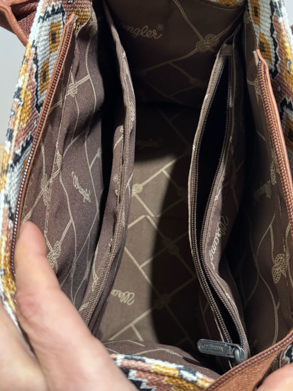 Wrangler SOUTHWEST PRINT MINI TOTE Crossbody Purse w/Strap + Mini Zip Card Case - Picture 8 of 15